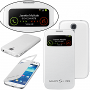 Atverčiamas dėklas Samsung Galaxy S4 Mini i9190 (Flip Cover) Baltas